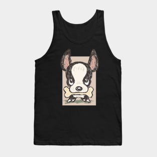 Boston terrier and bone Tank Top